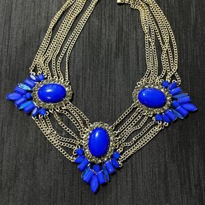 White House Black Market 7 strand adjustable Blue Necklace